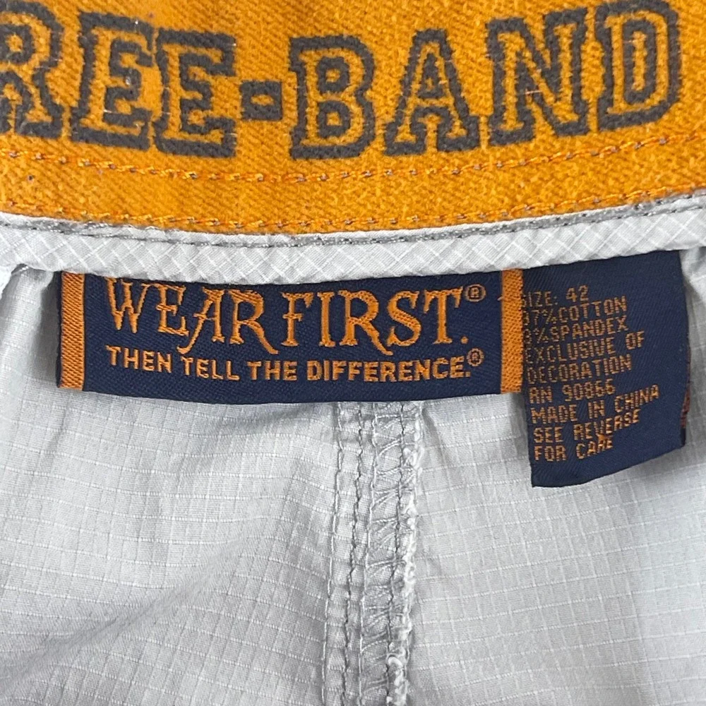 WearFirst Mens Grey Ripstop Cargo Shorts Size 42 Free-Band Stretch Utility - Picture 6 of 9